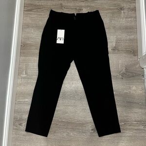 Zara Cropped Black Trousers
